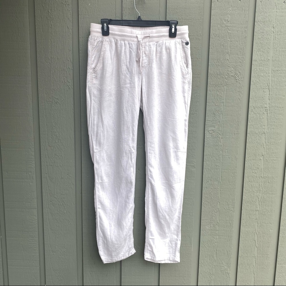 Roxy Cream Linen Pants Size Medium